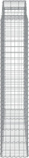 vidaXL - Schanskorven - 4 - st - gewelfd - 200x50x200/220 - cm - ijzer