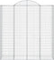 vidaXL - Schanskorven - 4 - st - gewelfd - 200x50x200/220 - cm - ijzer