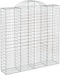 vidaXL - Schanskorven - 4 - st - gewelfd - 200x50x200/220 - cm - ijzer