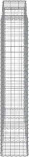 vidaXL - Schanskorven - 4 - st - gewelfd - 200x50x200/220 - cm - ijzer