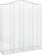 vidaXL - Schanskorven - 4 - st - gewelfd - 200x50x220/240 - cm - ijzer