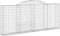 vidaXL - Schanskorven - 4 - st - gewelfd - 300x30x120/140 - cm - ijzer
