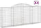 vidaXL - Schanskorven - 4 - st - gewelfd - 300x30x120/140 - cm - ijzer