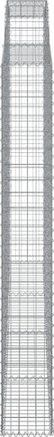 vidaXL - Schanskorven - 4 - st - gewelfd - 300x30x220/240 - cm - ijzer