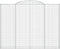 vidaXL - Schanskorven - 4 - st - gewelfd - 300x30x220/240 - cm - ijzer