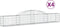 vidaXL - Schanskorven - 4 - st - gewelfd - 300x30x40/60 - cm - gegalvaniseerd - ijzer