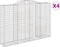 vidaXL - Schanskorven - 4 - st - gewelfd - 300x50x200/220 - cm - ijzer