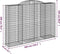 vidaXL - Schanskorven - 4 - st - gewelfd - 300x50x200/220 - cm - ijzer