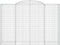 vidaXL - Schanskorven - 4 - st - gewelfd - 300x50x200/220 - cm - ijzer