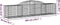 vidaXL - Schanskorven - 4 - st - gewelfd - 300x50x60/80 - cm - gegalvaniseerd - ijzer