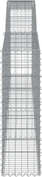 vidaXL - Schanskorven - 4 - st - gewelfd - 400x30x100/120 - cm - ijzer