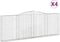 vidaXL - Schanskorven - 4 - st - gewelfd - 400x30x140/160 - cm - ijzer