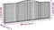 vidaXL - Schanskorven - 4 - st - gewelfd - 400x30x140/160 - cm - ijzer