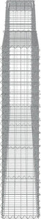 vidaXL - Schanskorven - 4 - st - gewelfd - 400x30x140/160 - cm - ijzer