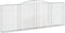 vidaXL - Schanskorven - 4 - st - gewelfd - 400x30x140/160 - cm - ijzer