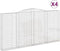 vidaXL - Schanskorven - 4 - st - gewelfd - 400x30x200/220 - cm - ijzer