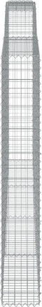 vidaXL - Schanskorven - 4 - st - gewelfd - 400x30x200/220 - cm - ijzer