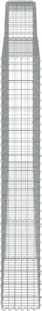 vidaXL - Schanskorven - 4 - st - gewelfd - 400x30x200/220 - cm - ijzer