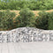 vidaXL - Schanskorven - 4 - st - gewelfd - 400x30x60/80 - cm - ijzer