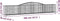 vidaXL - Schanskorven - 4 - st - gewelfd - 400x30x60/80 - cm - ijzer