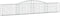 vidaXL - Schanskorven - 4 - st - gewelfd - 400x30x60/80 - cm - ijzer