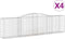 vidaXL - Schanskorven - 4 - st - gewelfd - 400x50x100/120 - cm - ijzer
