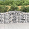 vidaXL - Schanskorven - 4 - st - gewelfd - 400x50x100/120 - cm - ijzer