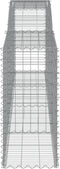 vidaXL - Schanskorven - 4 - st - gewelfd - 400x50x100/120 - cm - ijzer