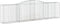 vidaXL - Schanskorven - 4 - st - gewelfd - 400x50x100/120 - cm - ijzer