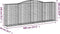 vidaXL - Schanskorven - 4 - st - gewelfd - 400x50x140/160 - cm - ijzer