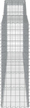 vidaXL - Schanskorven - 4 - st - gewelfd - 400x50x140/160 - cm - ijzer