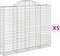 vidaXL - Schanskorven - 5 - st - gewelfd - 200x30x160/180 - cm - ijzer