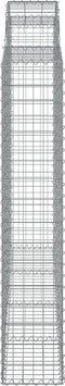vidaXL - Schanskorven - 5 - st - gewelfd - 200x30x160/180 - cm - ijzer