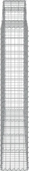 vidaXL - Schanskorven - 5 - st - gewelfd - 200x30x160/180 - cm - ijzer