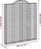 vidaXL - Schanskorven - 5 - st - gewelfd - 200x30x220/240 - cm - ijzer