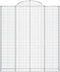 vidaXL - Schanskorven - 5 - st - gewelfd - 200x30x220/240 - cm - ijzer