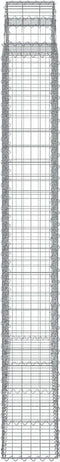 vidaXL - Schanskorven - 5 - st - gewelfd - 200x30x220/240 - cm - ijzer