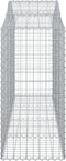vidaXL - Schanskorven - 5 - st - gewelfd - 200x50x100/120 - cm - ijzer