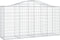 vidaXL - Schanskorven - 5 - st - gewelfd - 200x50x100/120 - cm - ijzer