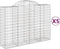 vidaXL - Schanskorven - 5 - st - gewelfd - 200x50x140/160 - cm - ijzer