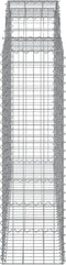 vidaXL - Schanskorven - 5 - st - gewelfd - 200x50x140/160 - cm - ijzer