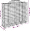 vidaXL - Schanskorven - 5 - st - gewelfd - 200x50x160/180 - cm - ijzer