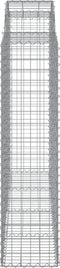 vidaXL - Schanskorven - 5 - st - gewelfd - 200x50x160/180 - cm - ijzer