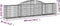 vidaXL - Schanskorven - 5 - st - gewelfd - 300x30x60/80 - cm - gegalvaniseerd - ijzer