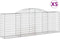 vidaXL - Schanskorven - 5 - st - gewelfd - 300x50x100/120 - cm - ijzer