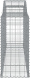 vidaXL - Schanskorven - 5 - st - gewelfd - 300x50x100/120 - cm - ijzer