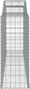 vidaXL - Schanskorven - 5 - st - gewelfd - 300x50x120/140 - cm - ijzer