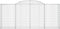 vidaXL - Schanskorven - 5 - st - gewelfd - 300x50x120/140 - cm - ijzer