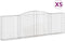vidaXL - Schanskorven - 5 - st - gewelfd - 400x30x120/140 - cm - ijzer