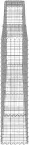vidaXL - Schanskorven - 5 - st - gewelfd - 400x30x120/140 - cm - ijzer